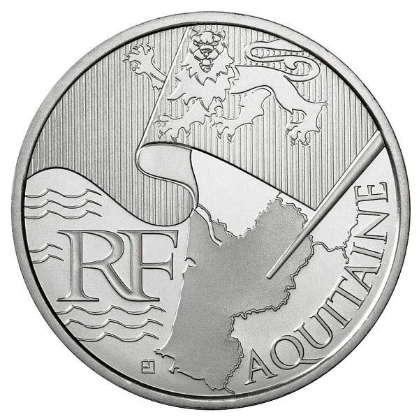 10 euros France Les euros des régions 2010 Aquitaine 2010