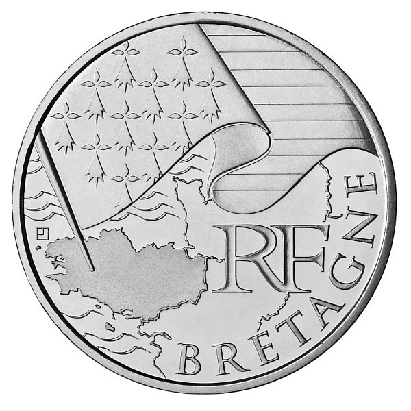 10 euros France Les euros des régions 2010 Bretagne 2010