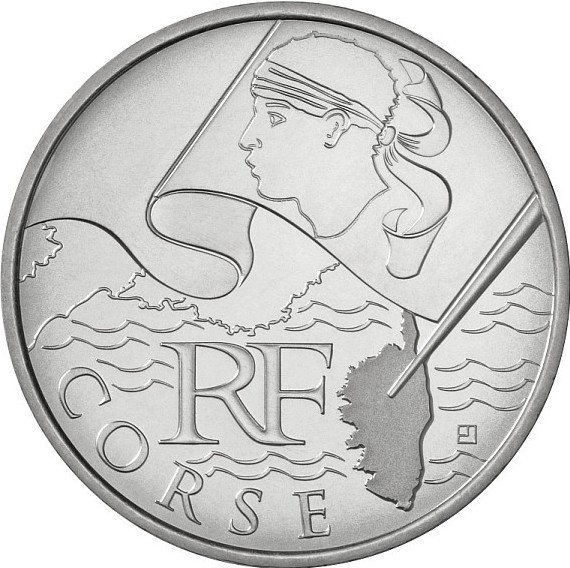 10 euros France Les euros des régions 2010 Corse 2010