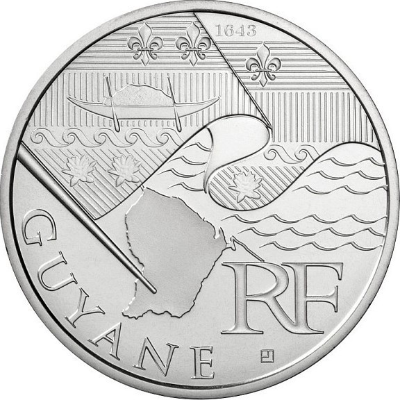 10 euros France Les euros des régions 2010 Guyane 2010
