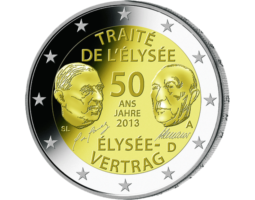 2 Euro France Le 50e anniversaire de la signature du traité de l Élysée 2013