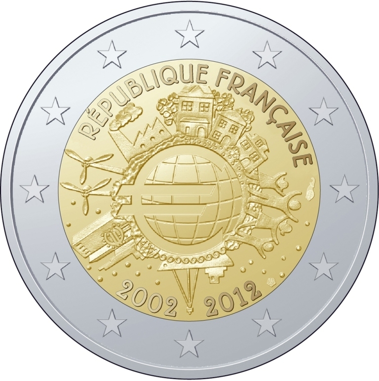2 Euro France 10 ANS EURO FIDUCIAIRE 2012