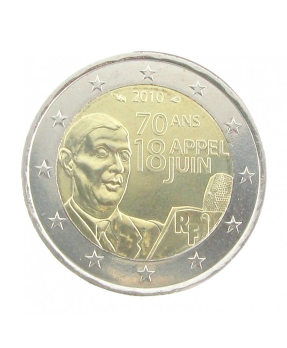 2 Euro France 70e anniversaire de l Appel du 18 juin 2010
