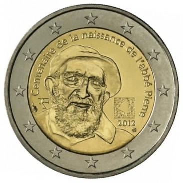 2 Euro France Centenaire de la naissance de l Abbé Pierre 2012
